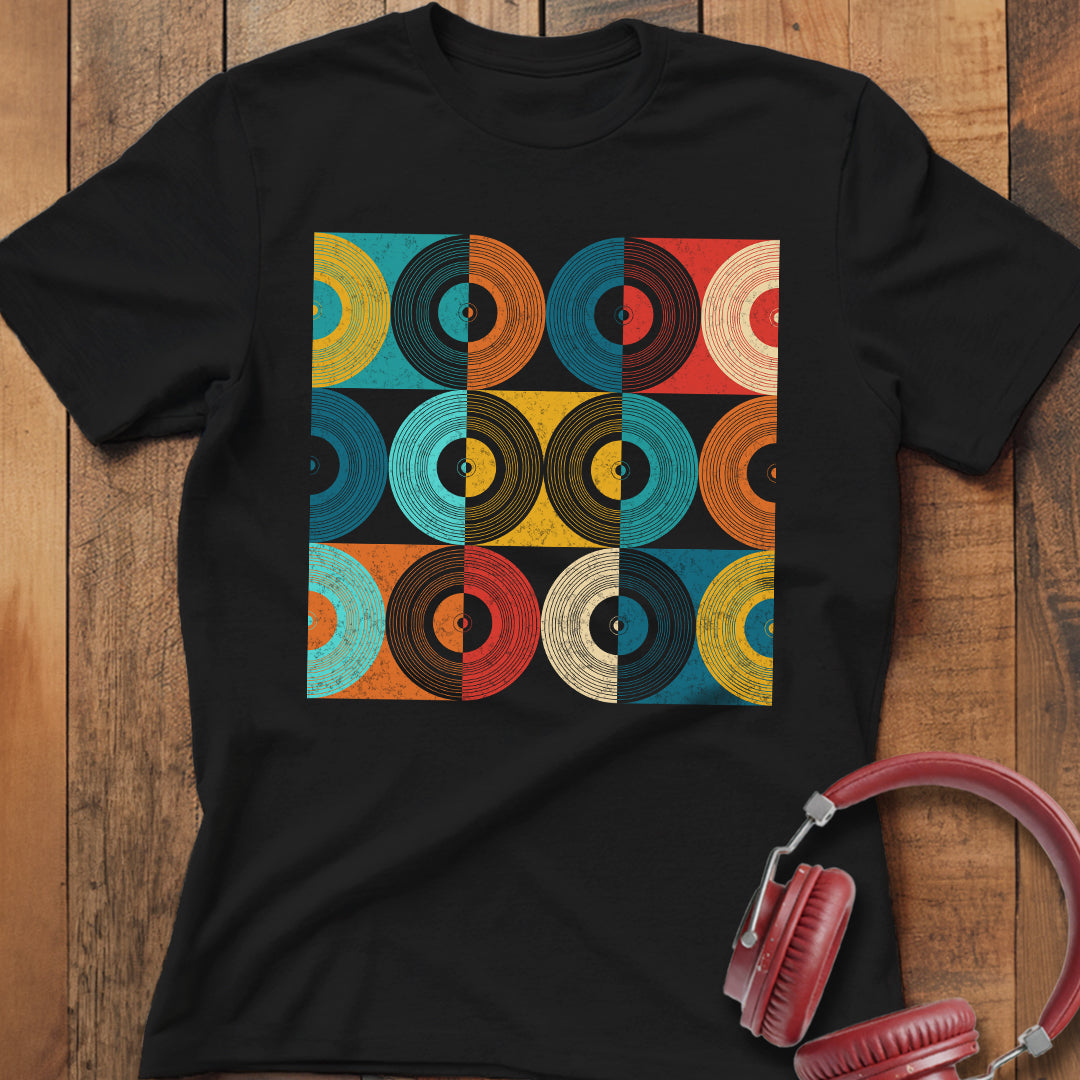 Vinyl Record Grid T-Shirt