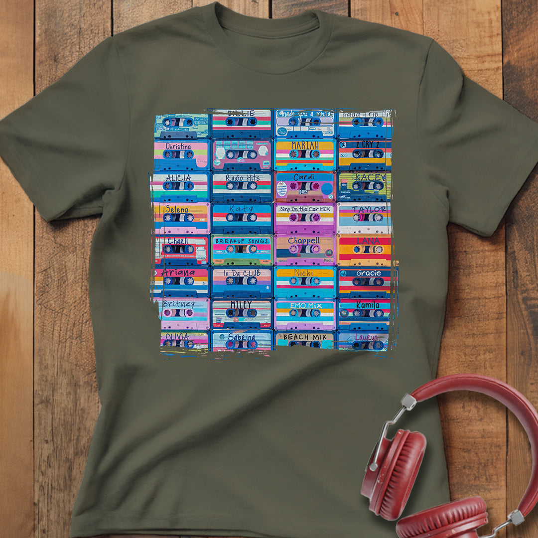 Cassette Mixtape Grid T-Shirt