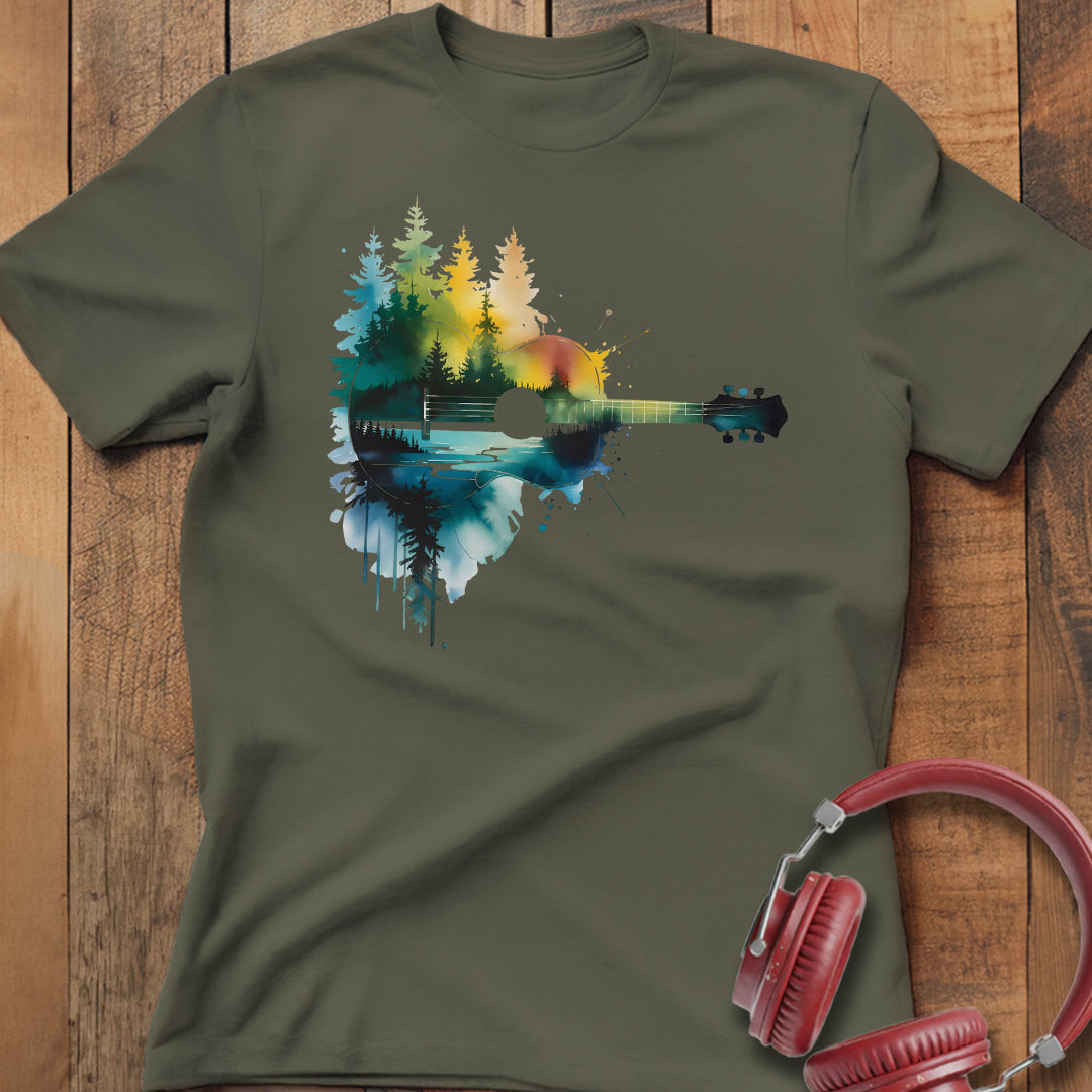 Abstract Rustic Guitar T-Shirt