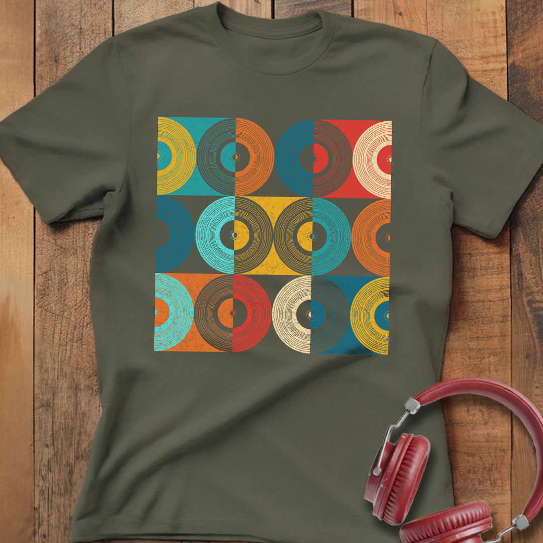 Vinyl Record Grid T-Shirt