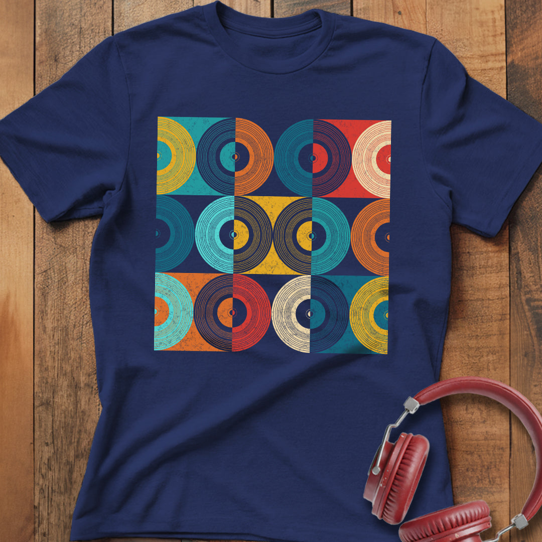 Vinyl Record Grid T-Shirt