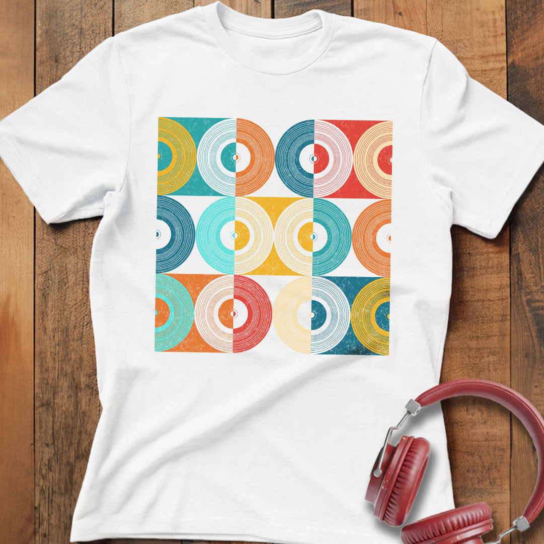 Vinyl Record Grid T-Shirt